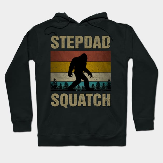 Stepdad Squatch Bigfoot Stepdad Sasquatch Yeti Family Matching Hoodie by snnt